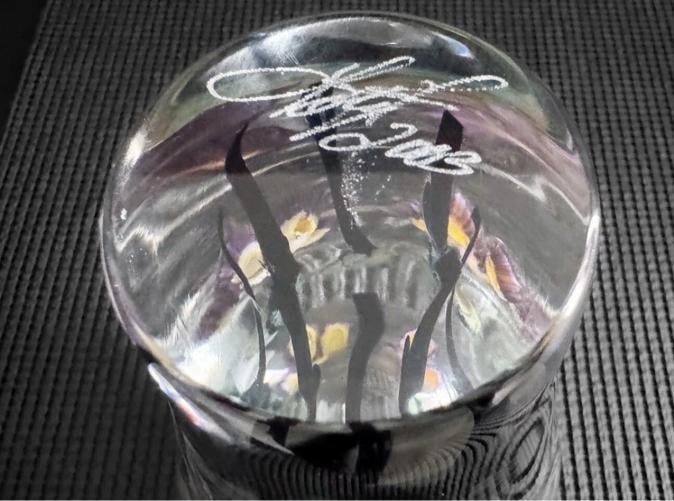 David Lotton Signed Art Glass Vase - 6