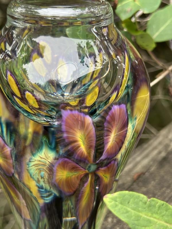 David Lotton Signed Art Glass Vase - 9