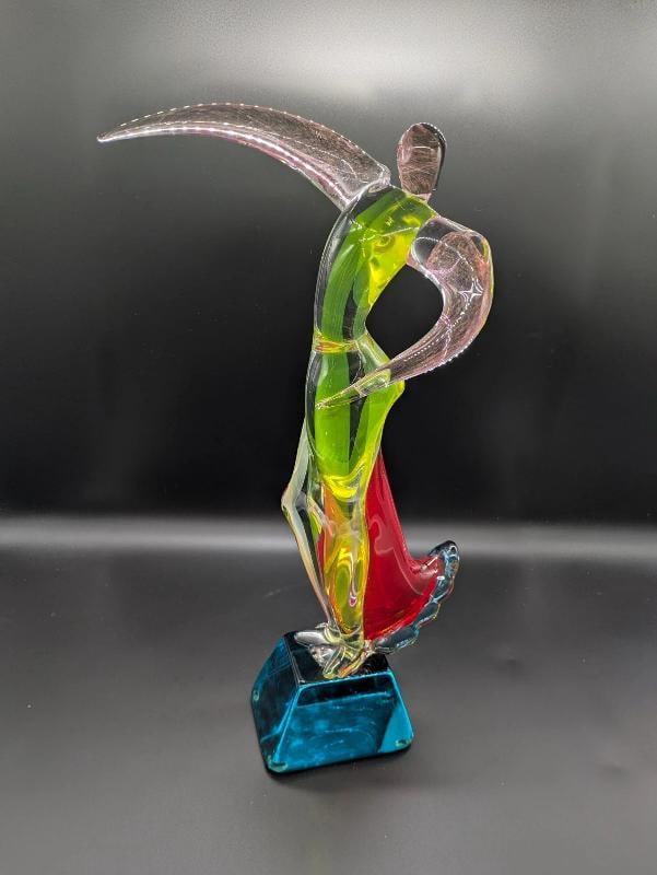 MURANO Art Glass Sculpture~ Signed Voltolina~(20.75" H x 11" L x 4" W) - 2