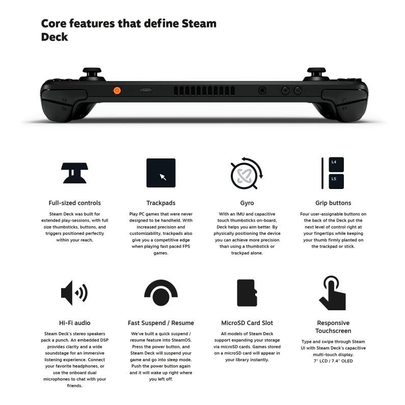 Valve Steam Deck OLED 512 GB - Black - 3