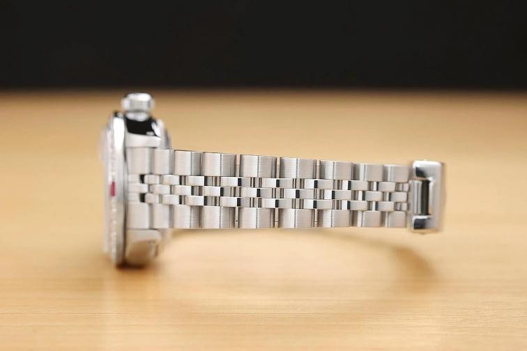 ROLEX LADIES DATEJUST 69174 18K GOLD MOTHER OF PEARL DIAMOND RUBY STEEL WATCH - 5