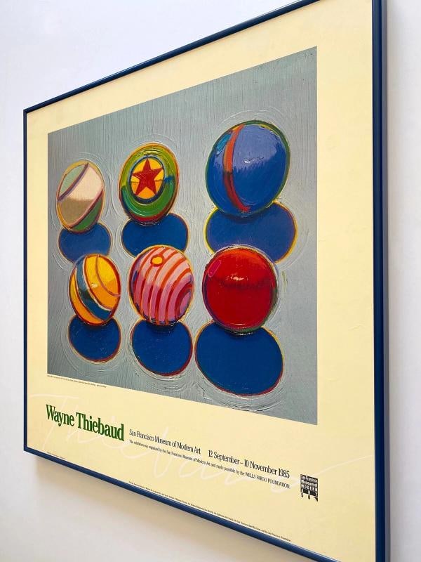 WAYNE THIEBAUD RARE 1985 LITHO PRINT FRAMED POP ART EXHBT POSTER "UNTITLED" 1967 - 11