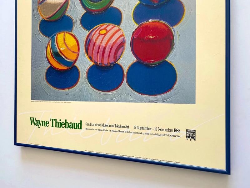 WAYNE THIEBAUD RARE 1985 LITHO PRINT FRAMED POP ART EXHBT POSTER "UNTITLED" 1967 - 12
