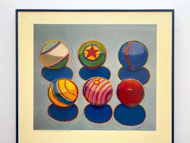 WAYNE THIEBAUD RARE 1985 LITHO PRINT FRAMED POP ART EXHBT POSTER "UNTITLED" 1967 - 2