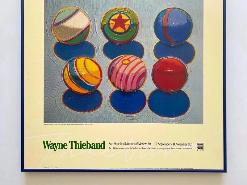 WAYNE THIEBAUD RARE 1985 LITHO PRINT FRAMED POP ART EXHBT POSTER "UNTITLED" 1967 - 3
