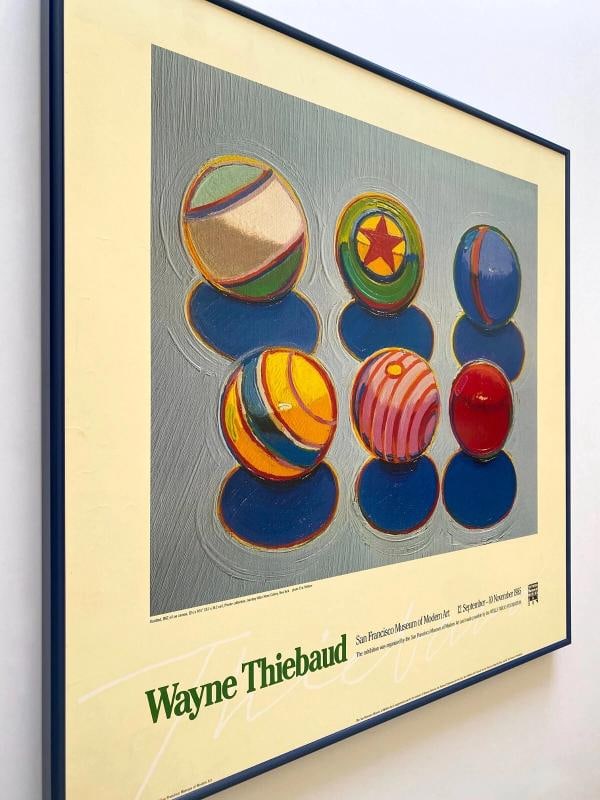 WAYNE THIEBAUD RARE 1985 LITHO PRINT FRAMED POP ART EXHBT POSTER "UNTITLED" 1967 - 6