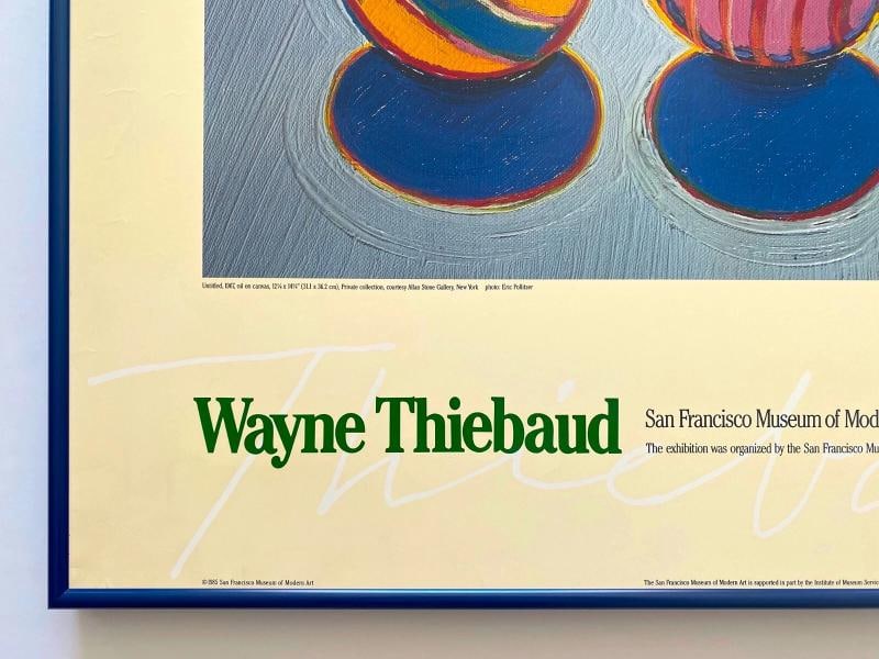 WAYNE THIEBAUD RARE 1985 LITHO PRINT FRAMED POP ART EXHBT POSTER "UNTITLED" 1967 - 7