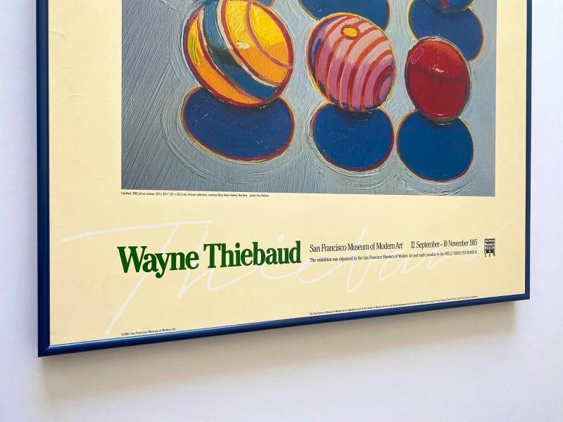 WAYNE THIEBAUD RARE 1985 LITHO PRINT FRAMED POP ART EXHBT POSTER "UNTITLED" 1967 - 8