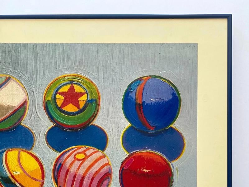 WAYNE THIEBAUD RARE 1985 LITHO PRINT FRAMED POP ART EXHBT POSTER "UNTITLED" 1967 - 9