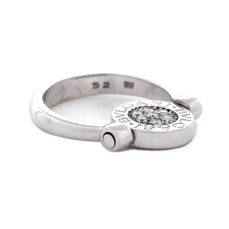 Bvlgari Bvlgari Bvlgari Flip Ring 18K White Gold with Diamonds and Onyx - 2