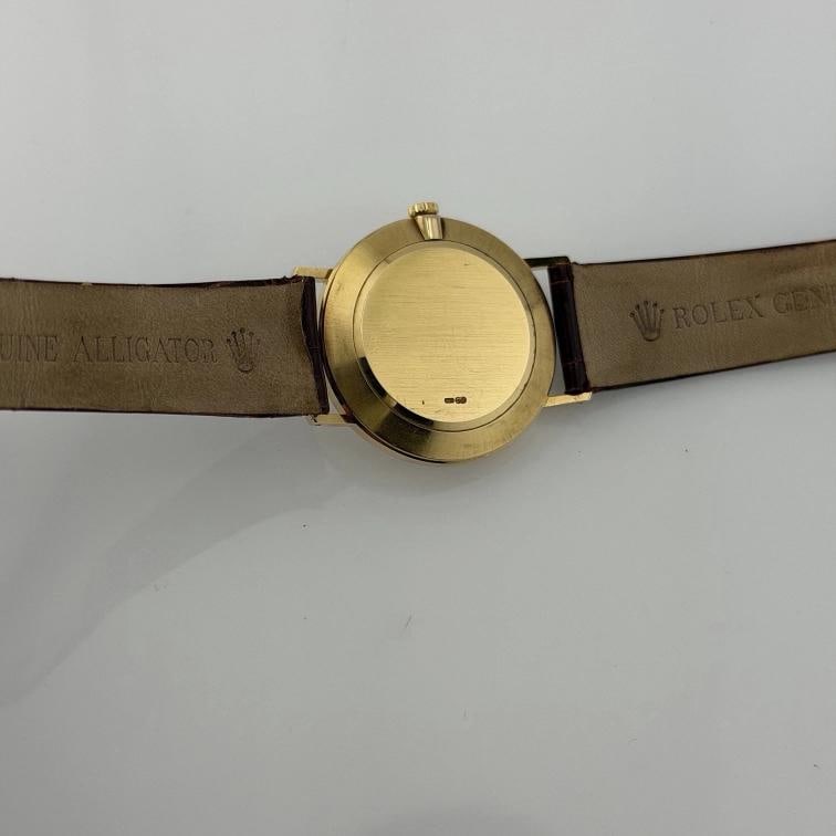 Rolex Cellini 4112 32mm Silver Roman Dial 18k Yellow Gold Box Paper - 9