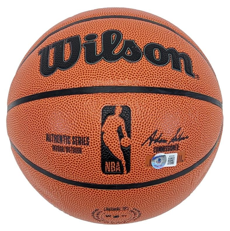 Magic Johnson & Shaquille O'Neal Signed Wilson Basketball Silver Sig w/ Case BAS - 3