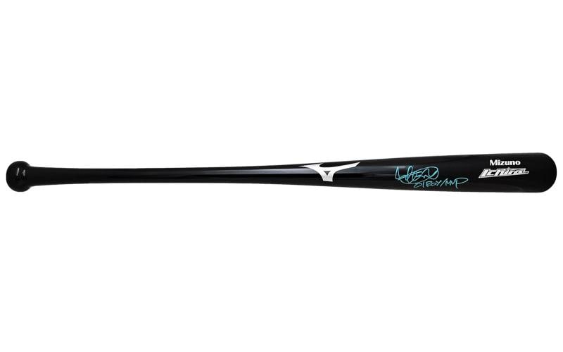 Ichiro Suzuki Signed Black Mizuno Player Model Bat Mariners "01 ROY/MVP" IS Holo - 3