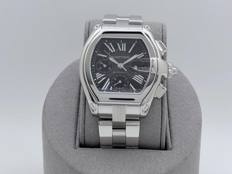 Cartier Roadster Chronograph XL W62020X6 2618 43mm Black Dial Steel 2025 Service - 2