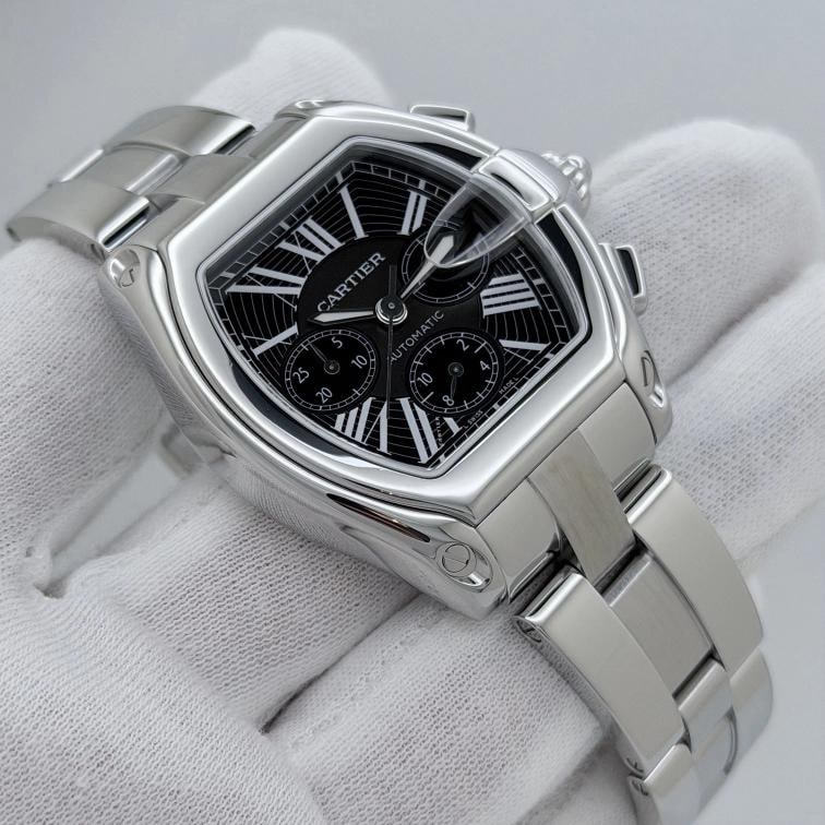 Cartier Roadster Chronograph XL W62020X6 2618 43mm Black Dial Steel 2025 Service - 3