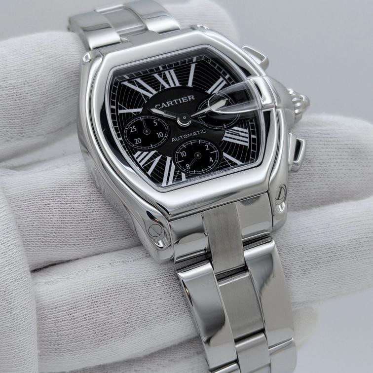 Cartier Roadster Chronograph XL W62020X6 2618 43mm Black Dial Steel 2025 Service - 5