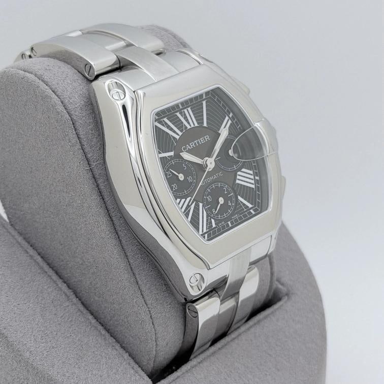 Cartier Roadster Chronograph XL W62020X6 2618 43mm Black Dial Steel 2025 Service - 9