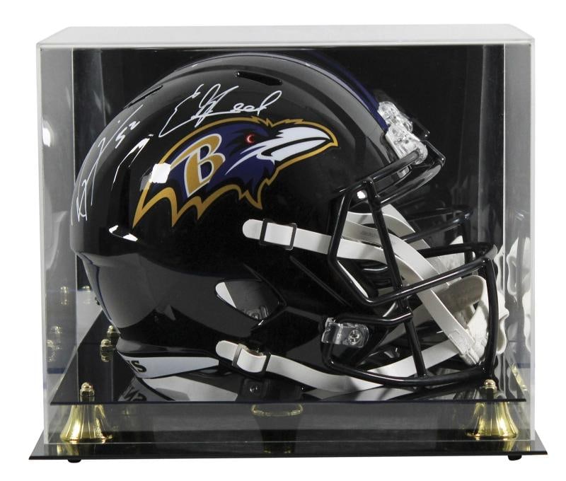Ravens Ray Lewis & Ed Reed Signed Full Size Speed Rep Helmet w/ Case BAS Wit: Player: Ray Lewis & Ed Reed,Product: Helmet,Original/Reprint: Original,Team: Baltimore Ravens,Autograph Authentication: Beckett,PRODUCT_COA: Beckett,PRODUCT_SIGNED_BY_NAME: Ray Lewis & Ed Reed,PRODUCT