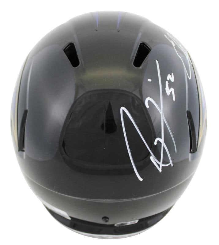 Ravens Ray Lewis & Ed Reed Signed Full Size Speed Rep Helmet w/ Case BAS Wit - 3