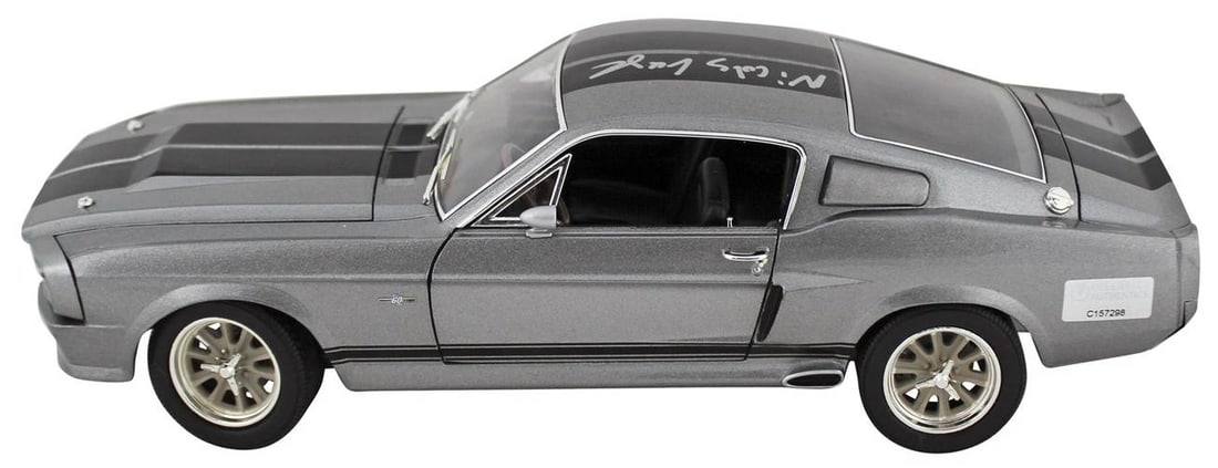 Nicholas Cage Gone in 60 Seconds Signed 1967 Mustang Eleanor Die Cast Car BAS - 6