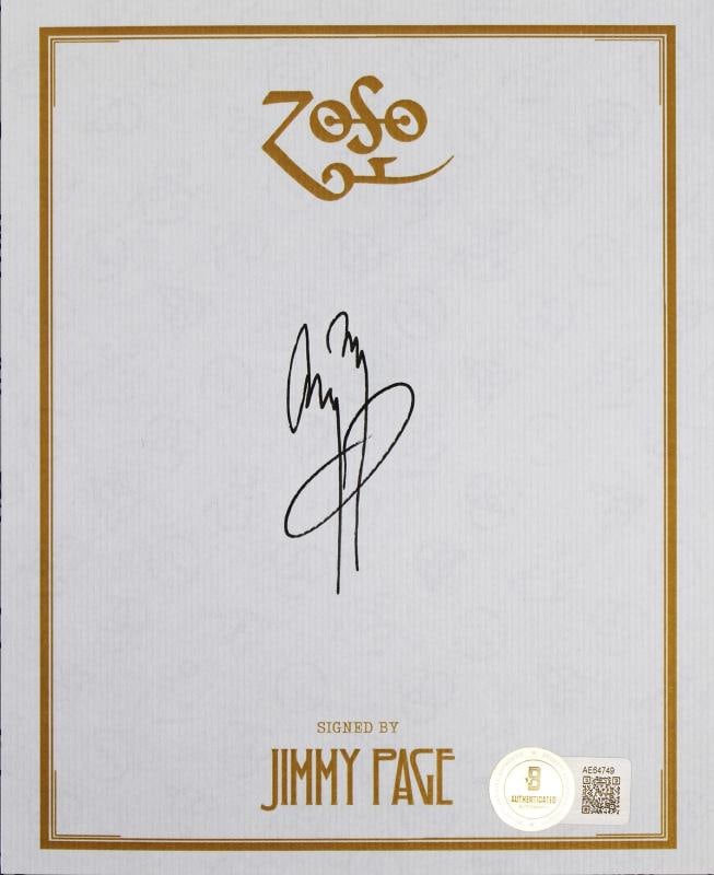 Jimmy Page Authentic Signed Led Zeppelin by Led Zeppelin Hardcover Book BAS LOA - 4