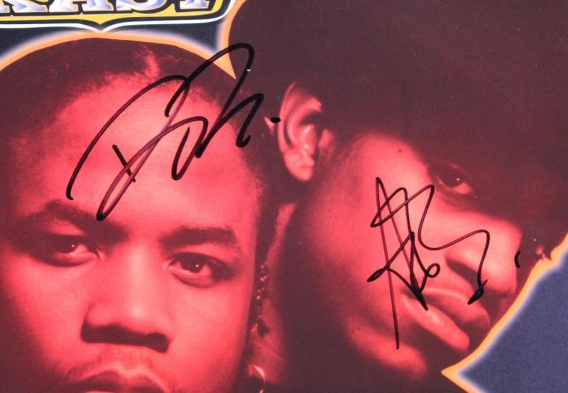 OutKast Andre 3000 & Big Boi Authentic Signed Album Cover W/ Vinyl BAS - 2