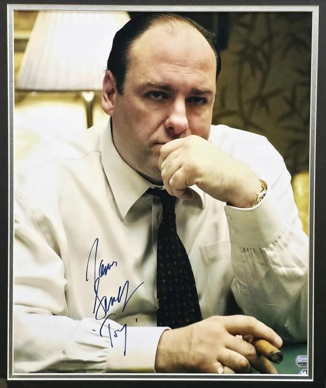 James Gandolfini Signed Framed 16x20 Photo The Sopranos "Tony" BAS - 2