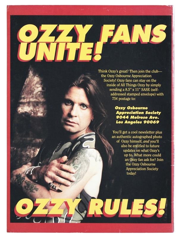 Ozzy Osbourne Authentic Signed 1993 Rock-It Comix #1 Magazine JSA #CL51494 - 3