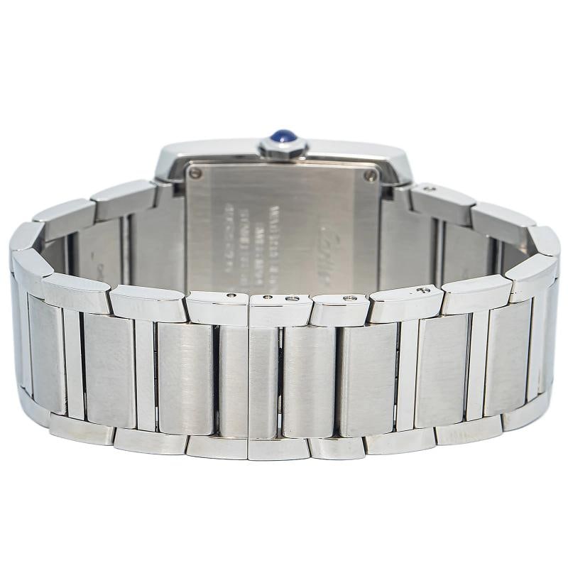 Cartier Tank Francaise W4TA0021 SS White Roman Dial Quartz Unisex Watch 28mm - 5