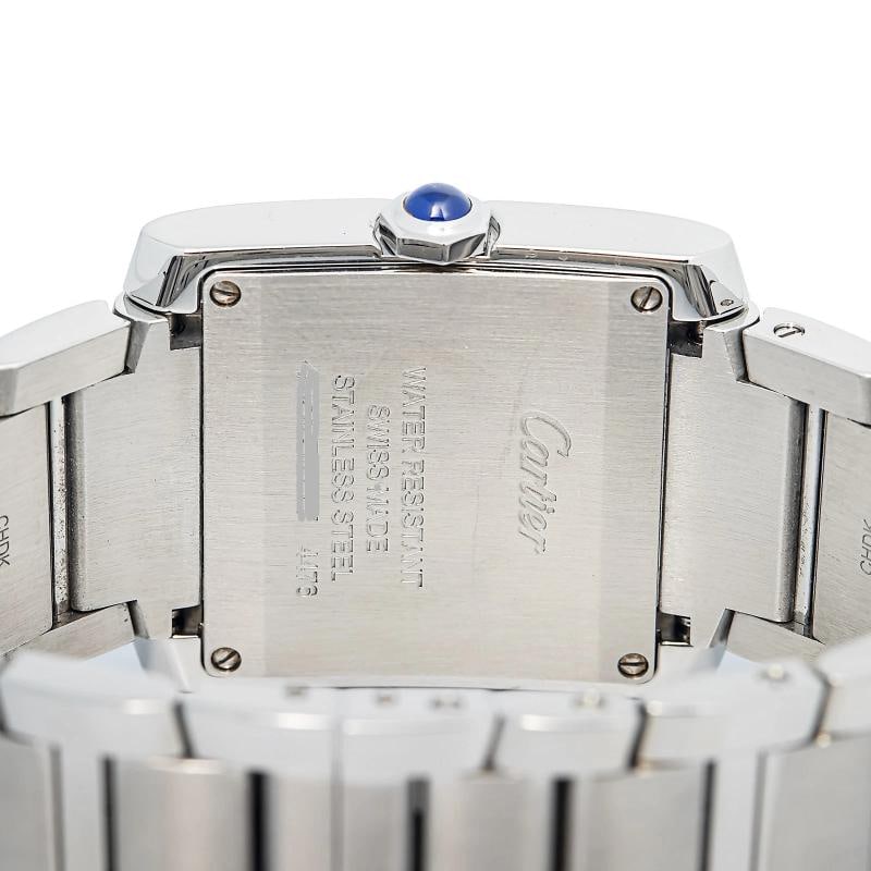 Cartier Tank Francaise W4TA0021 SS White Roman Dial Quartz Unisex Watch 28mm - 6