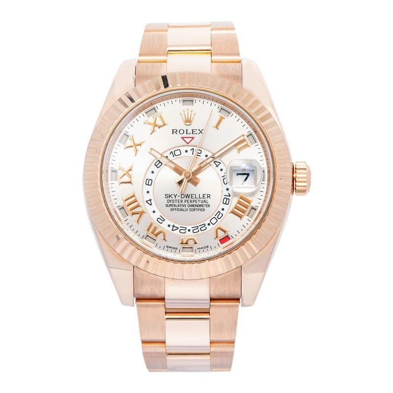 Rolex Sky-Dweller 326935 2017 Complete 18k RG Sundust Dial Auto Men's Watch 42mm Box and Papers - 2