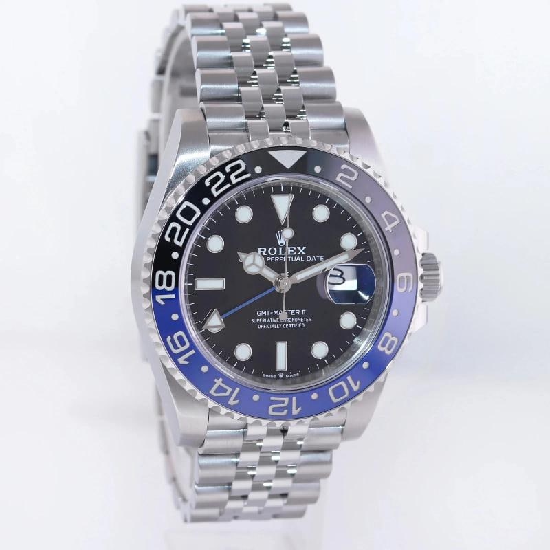 2022 NEW Papers Rolex 126710BLNR GMT Master II Batman Blue Jubilee Ceramic Watch - 3