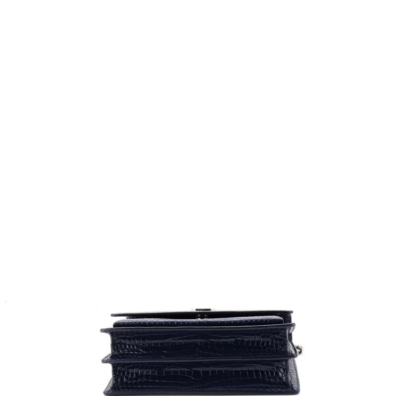 Saint Laurent Sunset Crossbody Bag Crocodile Embossed Leather Medium - 4