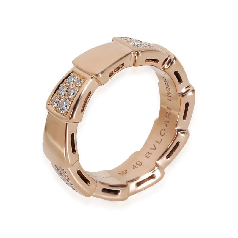 BVLGARI Serpenti Fashion Ring in 18k Rose Gold 0.34 CTW - 2