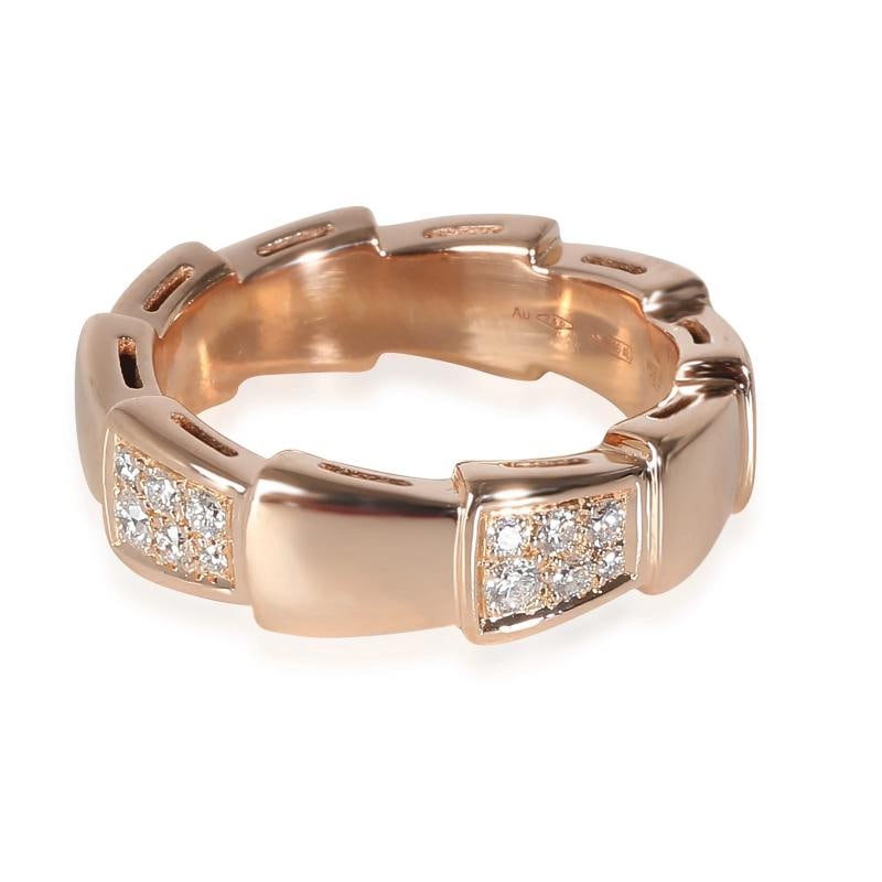BVLGARI Serpenti Fashion Ring in 18k Rose Gold 0.34 CTW - 3