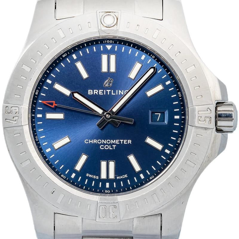 Breitling Chronomat Colt A17388 Complete SS Colt Blue Dial Automatic Watch 44mm - 2