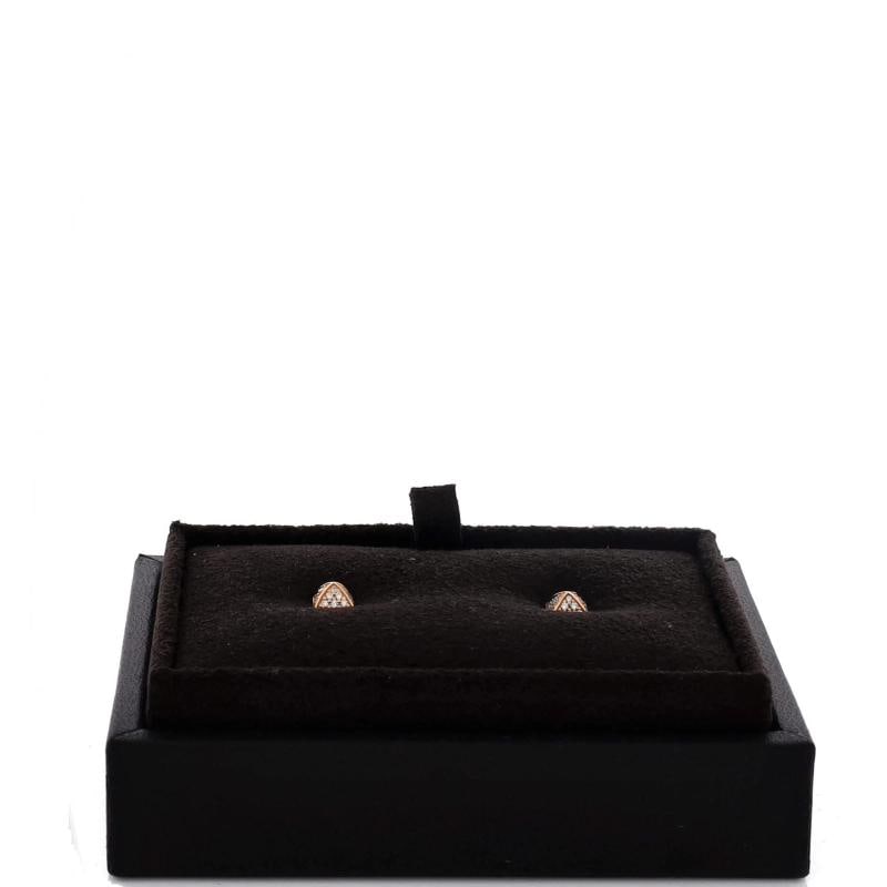 Hermes Clou d'H Stud Earrings 18K Rose Gold with Diamonds - 2