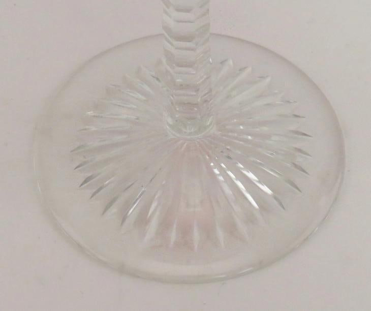 11 Antique c1870 Superb Quality Wheel Cut Ruby Red Wine Glasses - 4