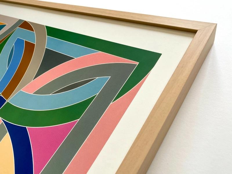 FRANK STELLA RARE LITHOGRAPH PRINT FRAMED EXHBT POSTER " TAKHT-I-SULAYMAN " 1969 - 10