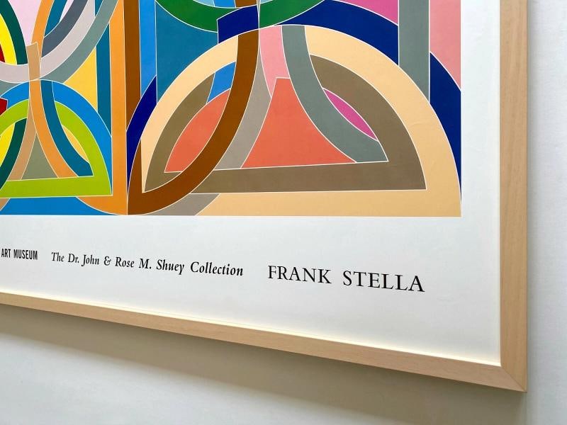 FRANK STELLA RARE LITHOGRAPH PRINT FRAMED EXHBT POSTER " TAKHT-I-SULAYMAN " 1969 - 12