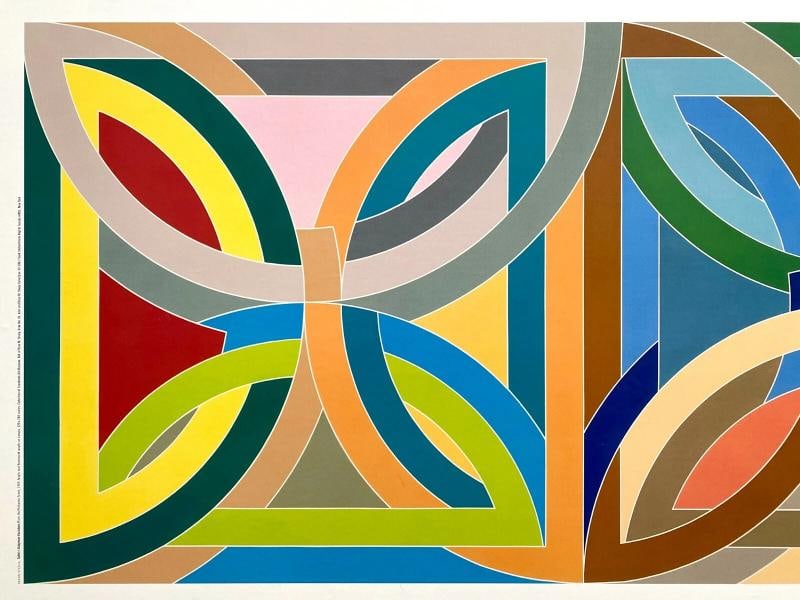 FRANK STELLA RARE LITHOGRAPH PRINT FRAMED EXHBT POSTER " TAKHT-I-SULAYMAN " 1969 - 4