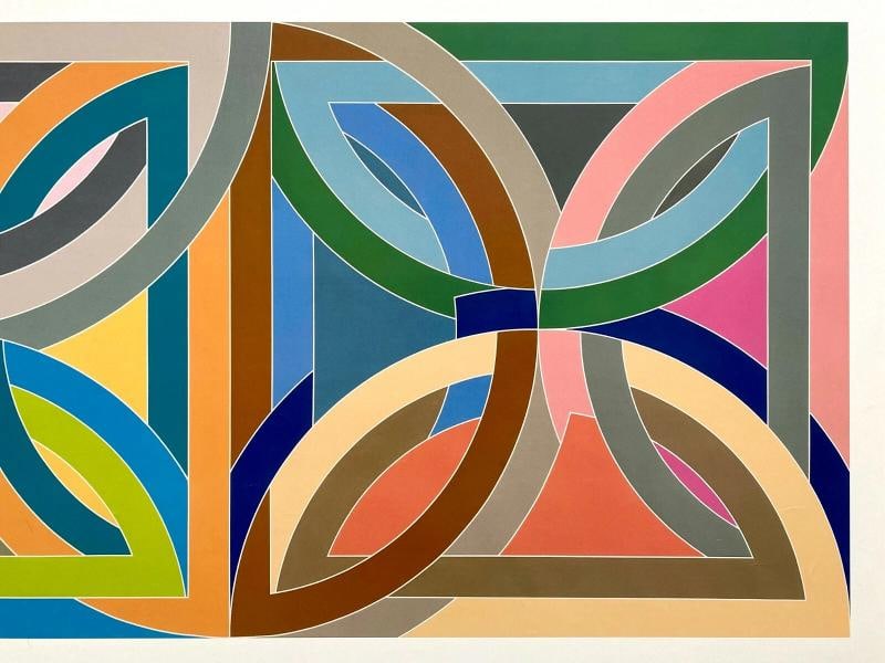 FRANK STELLA RARE LITHOGRAPH PRINT FRAMED EXHBT POSTER " TAKHT-I-SULAYMAN " 1969 - 5