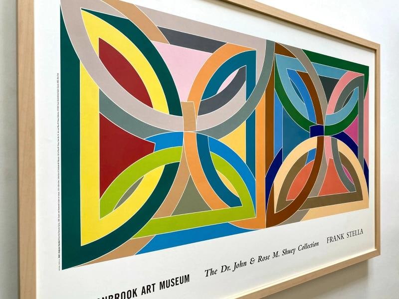 FRANK STELLA RARE LITHOGRAPH PRINT FRAMED EXHBT POSTER " TAKHT-I-SULAYMAN " 1969 - 6