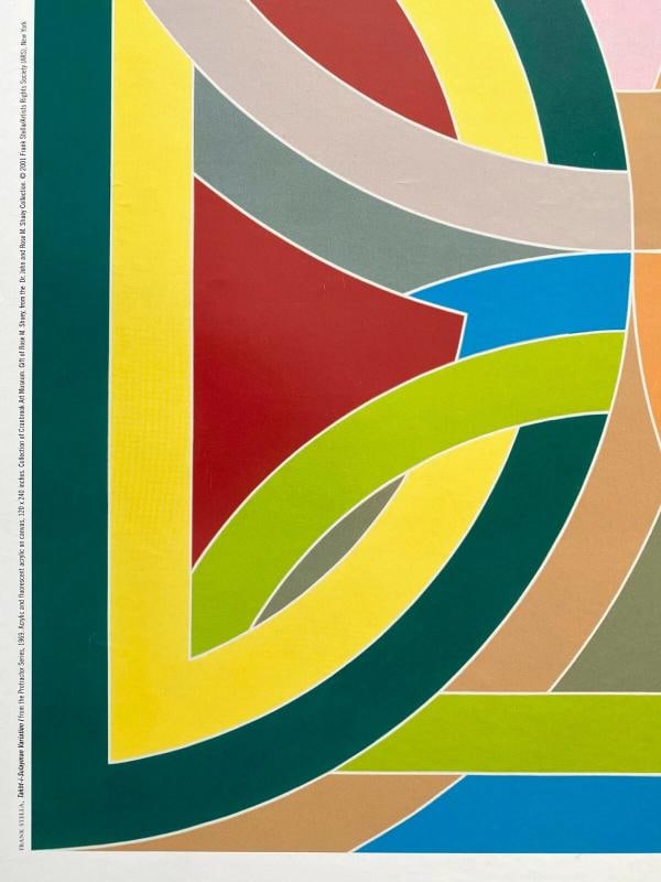 FRANK STELLA RARE LITHOGRAPH PRINT FRAMED EXHBT POSTER " TAKHT-I-SULAYMAN " 1969 - 7