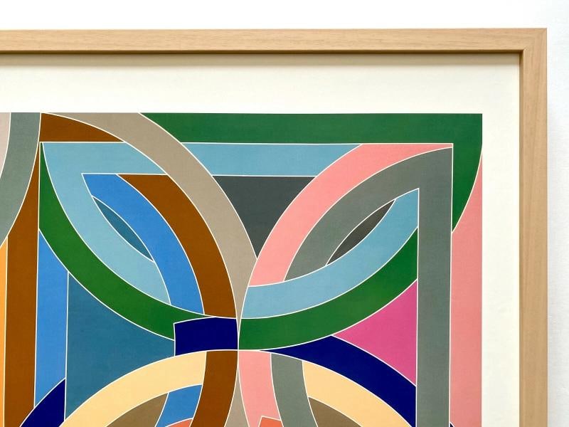 FRANK STELLA RARE LITHOGRAPH PRINT FRAMED EXHBT POSTER " TAKHT-I-SULAYMAN " 1969 - 9