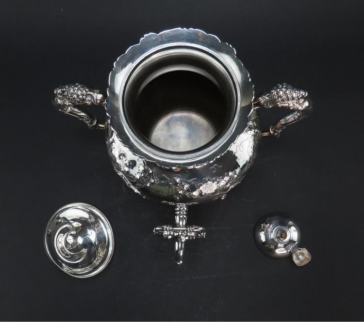c1890s Fantastic Barbour / Int'l Silver Plate 7pc Grape Vine Tea Set - 11