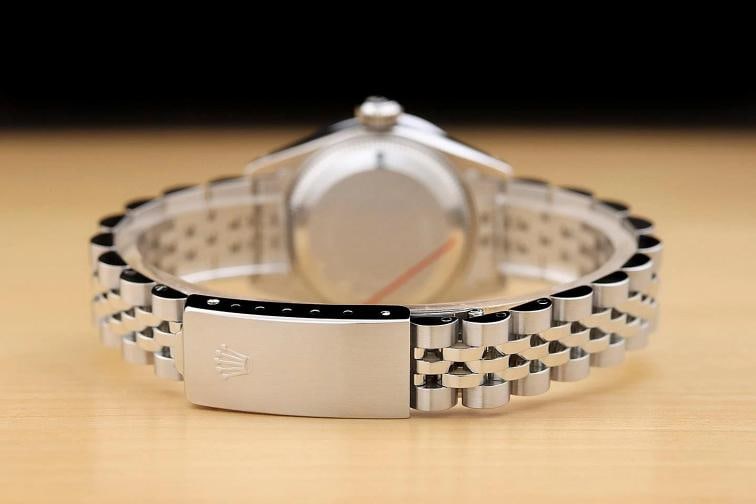 ROLEX LADIES DATEJUST 69174 PINK DIAMOND RUBY 18K WHITE GOLD STEEL JUBILEE WATCH - 6
