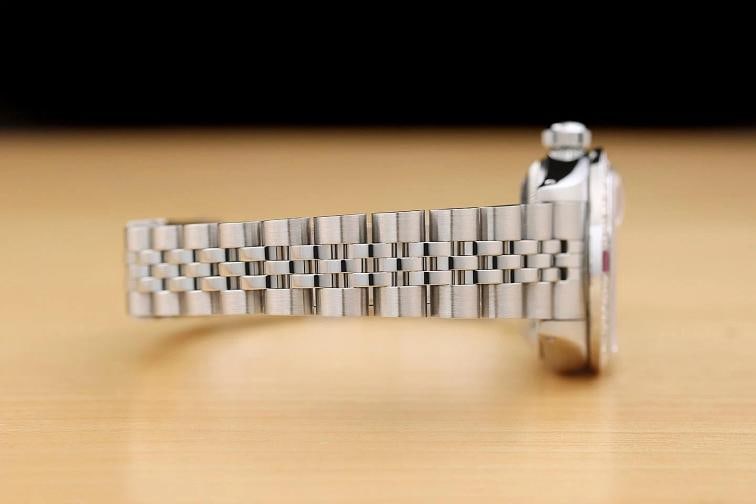 ROLEX LADIES DATEJUST 69174 PINK DIAMOND RUBY 18K WHITE GOLD STEEL JUBILEE WATCH - 8