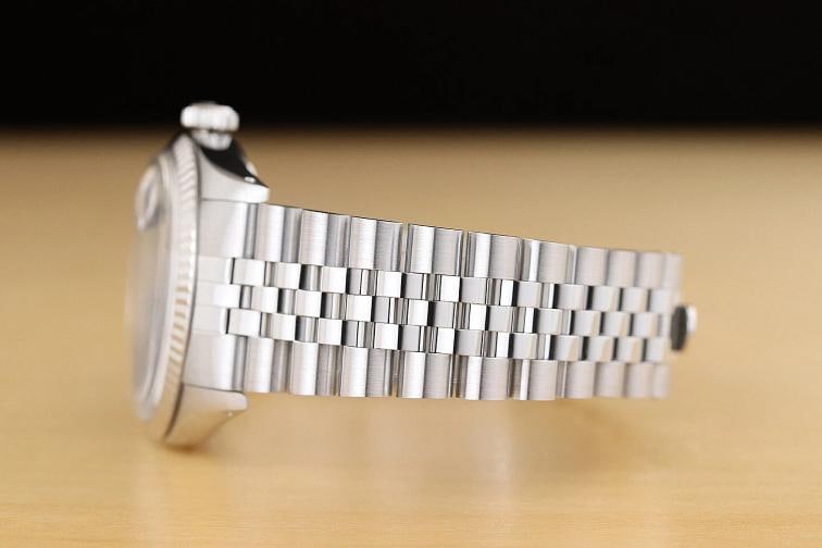 ROLEX MENS DATEJUST 16014 WHITE DIAL 18K WHITE GOLD STAINLESS STEEL WATCH - 5