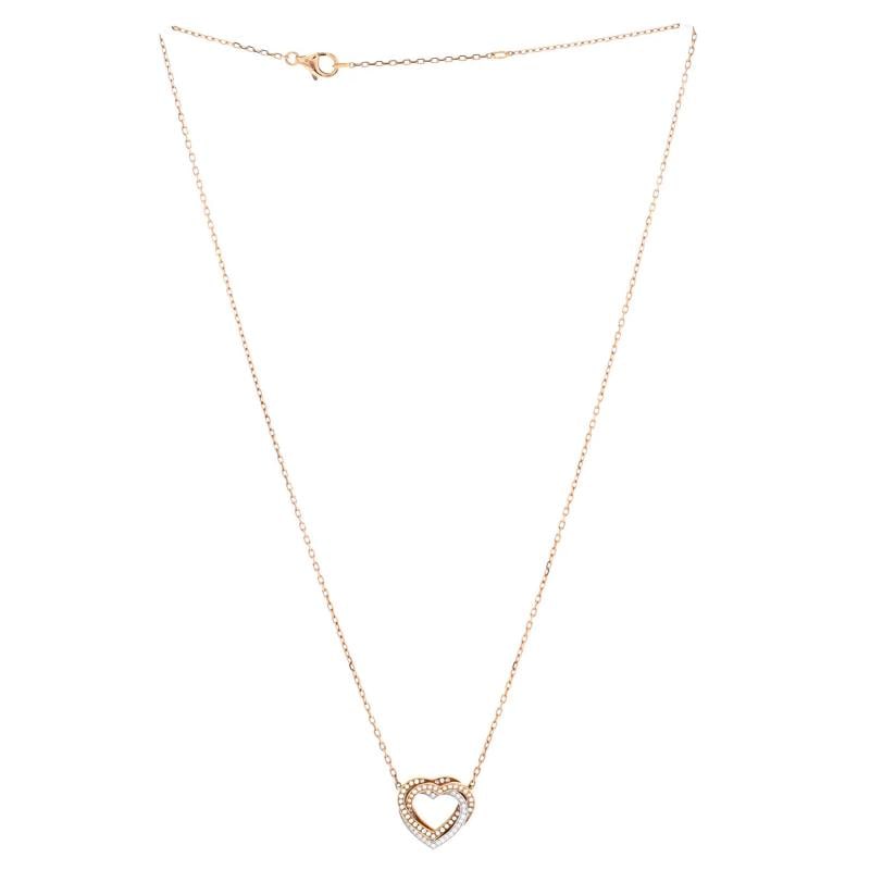 Cartier Trinity de Cartier Heart Pendant Necklace 18K Tricolor Gold with Pave - 2